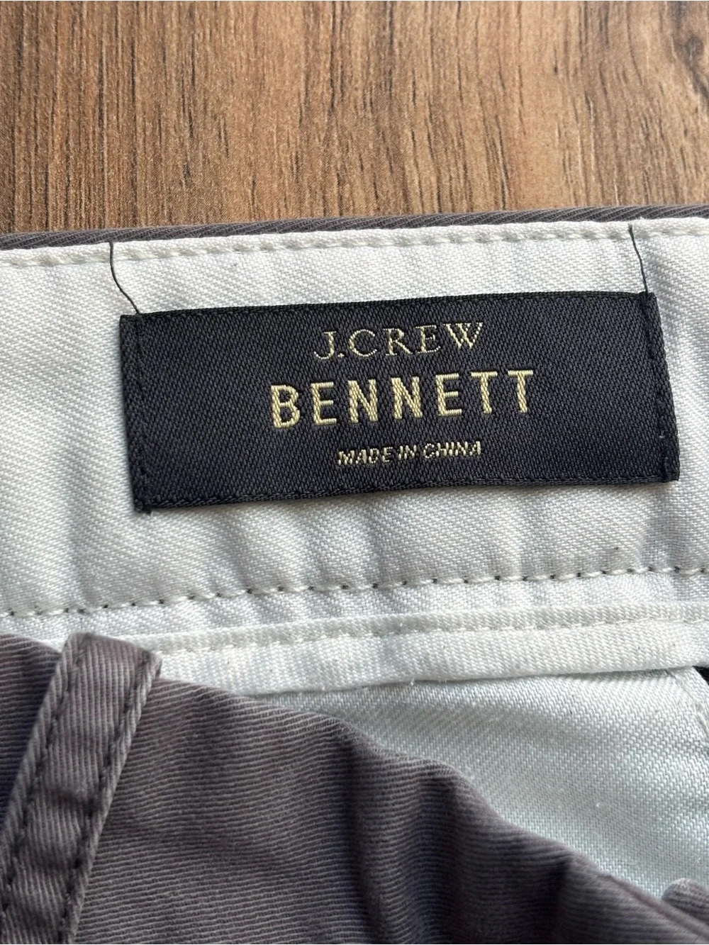 J.Crew Bennett Chino Pants Gray Flat Front Cotton Trousers Size 4